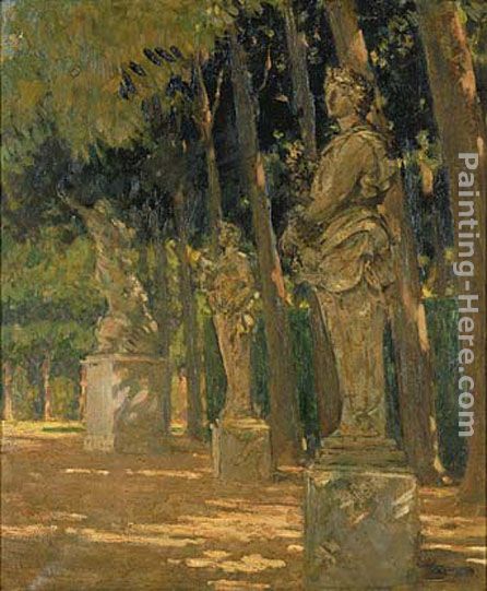 Carrefour at the End of the Tapis Vert, Versailles painting - James Carroll Beckwith Carrefour at the End of the Tapis Vert, Versailles art painting
